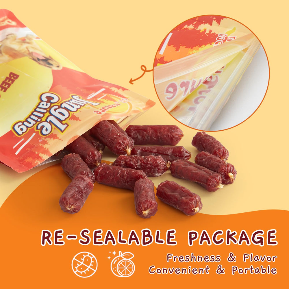 Jungle Calling energy content label, ME per pack for smart treats.