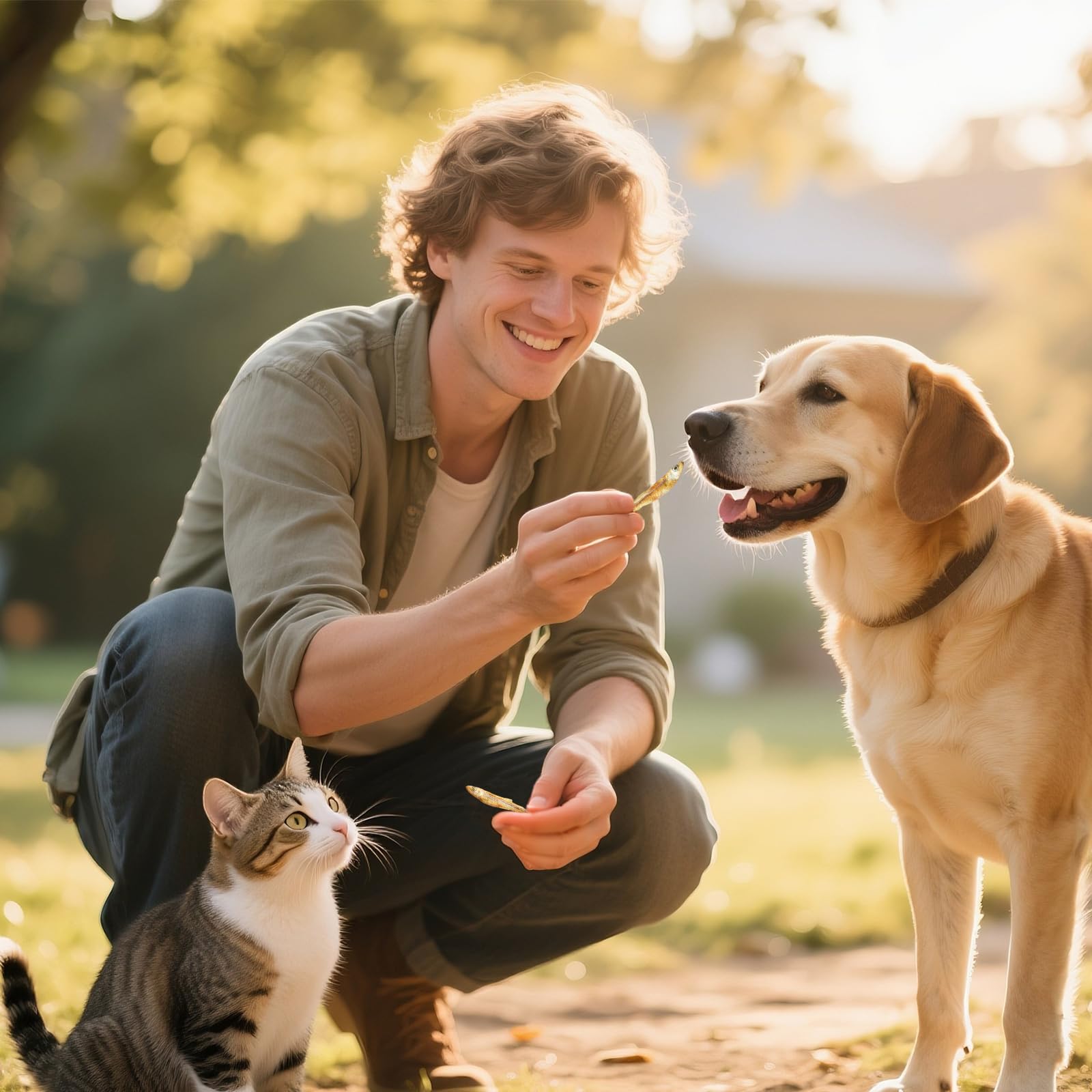Jungle Calling fish protein treat boost for cats and dogs during daily routines.