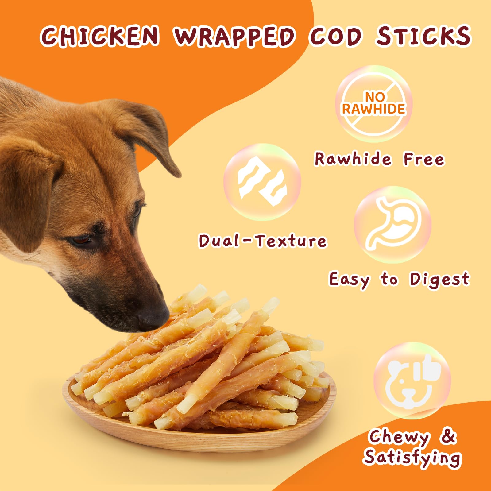 Jungle Calling high-protein chew from chicken and cod sticks for active dogs