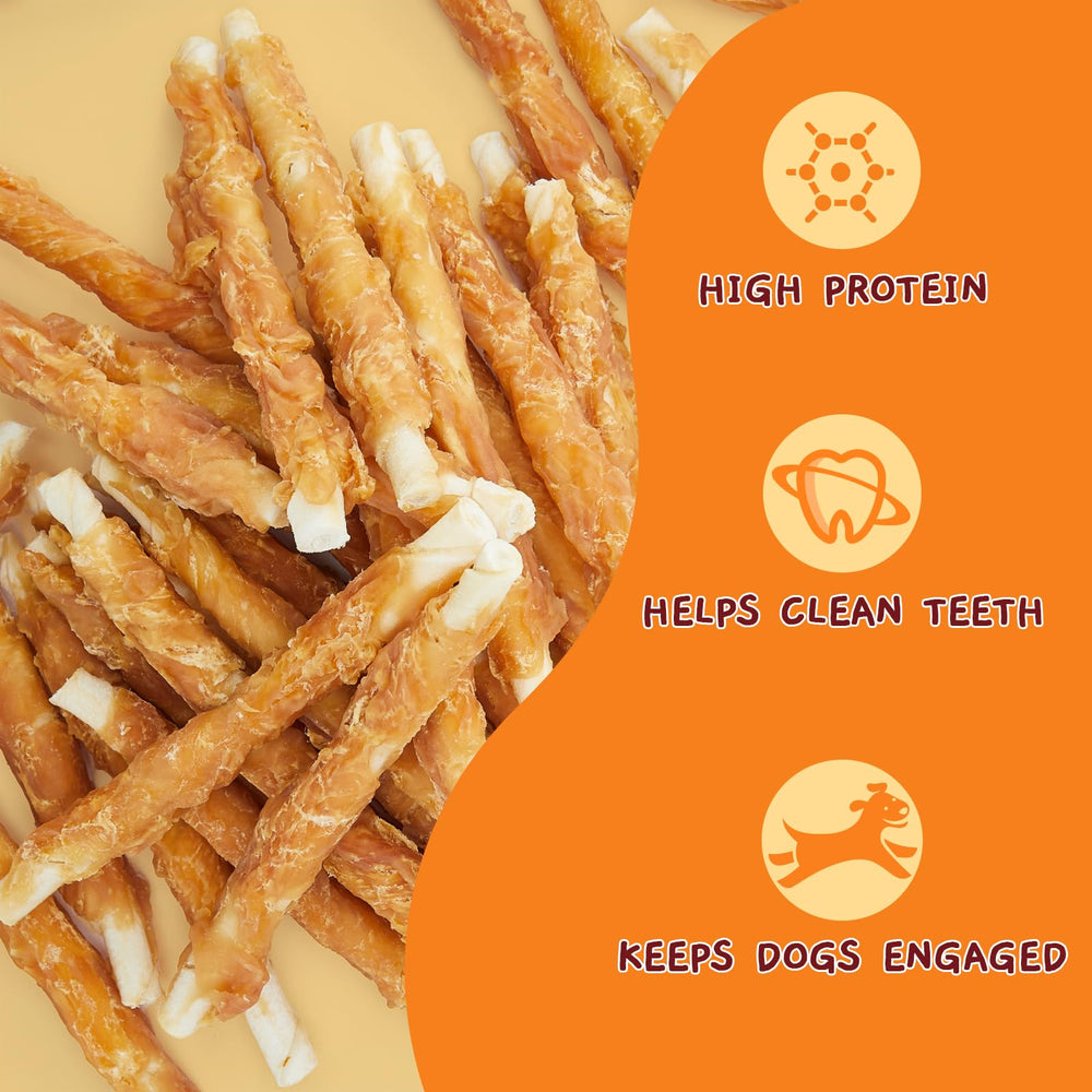 Jungle Calling high protein chicken wrapped chews ideal for training