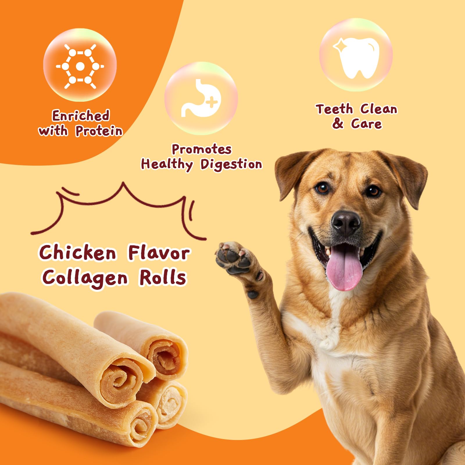 7-inch chews ideal for medium and large dogs during playtime.