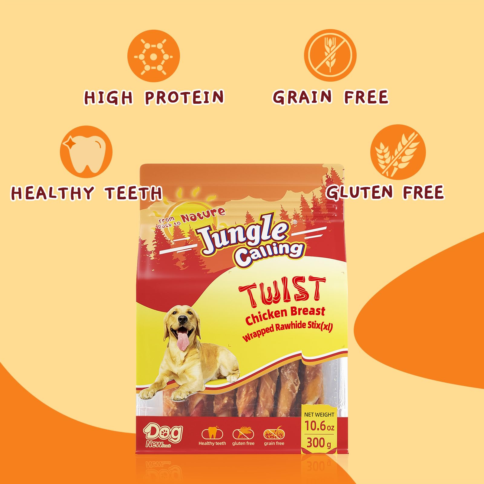 Jungle Calling low-fat chews suited for mindful dog diets