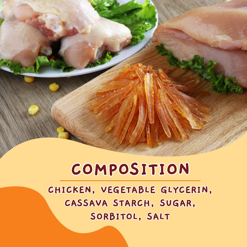 Jungle Calling mini chicken strips training snacks, easy to chew for tiny pets.