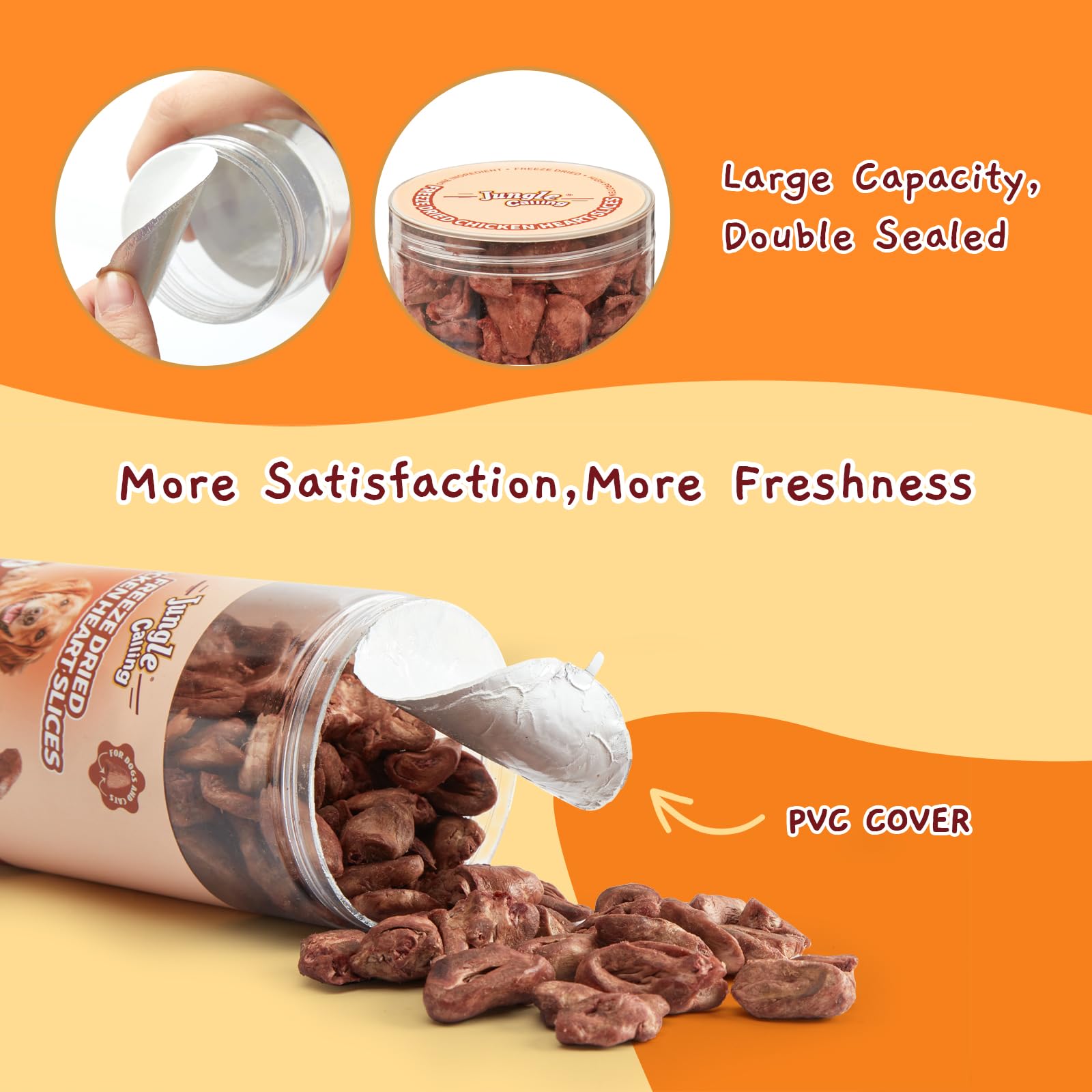 Jungle Calling freeze-dried hearts contain no added colors or additives