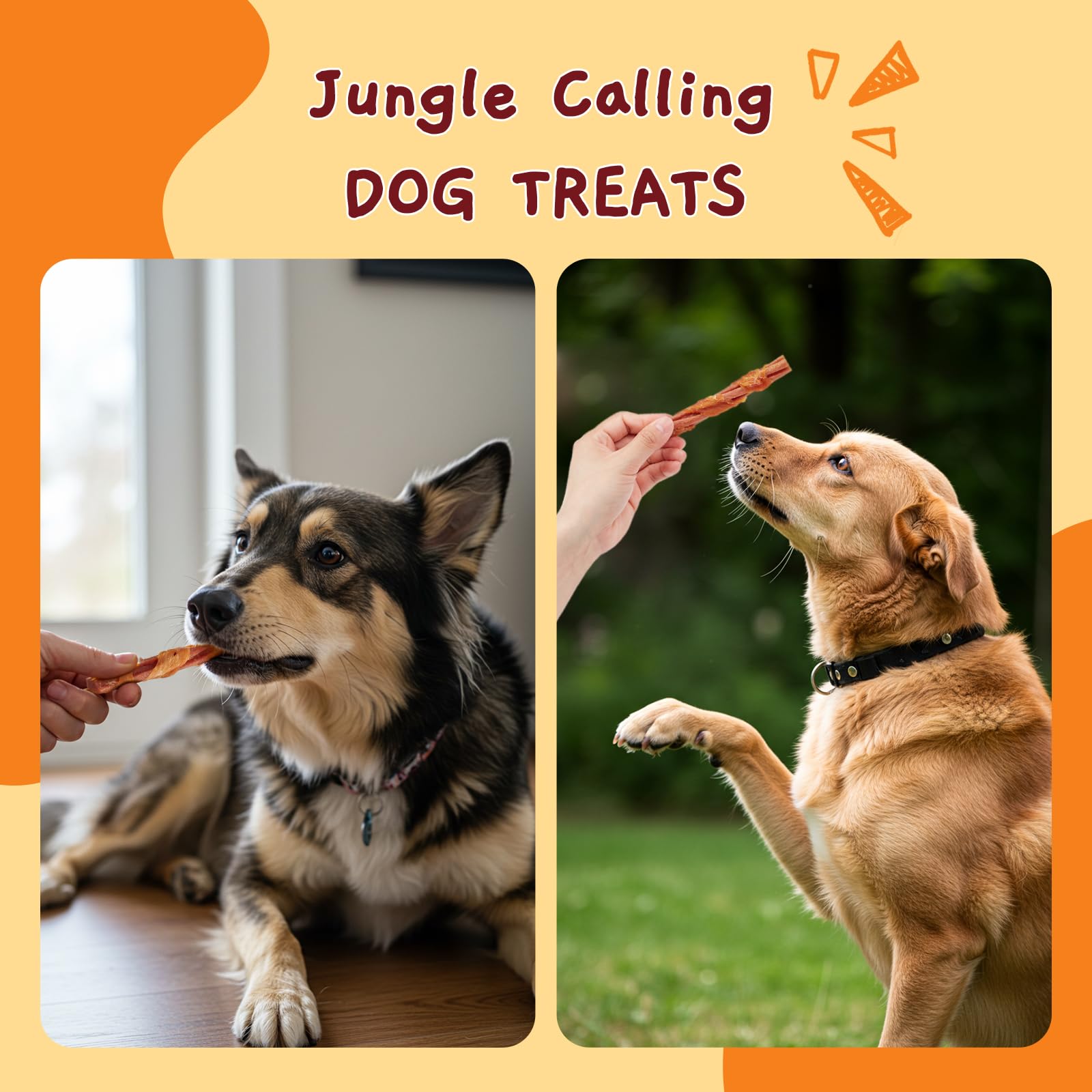 Jungle Calling packaging 14-1oz highlight size and convenience for on-the-go treats