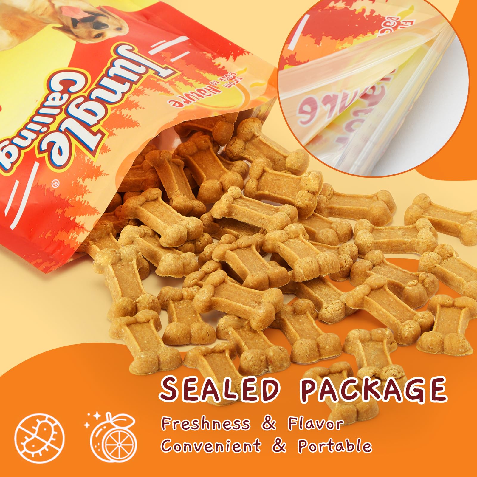 Jungle Calling packaging-display demonstrates convenient resealable packaging.