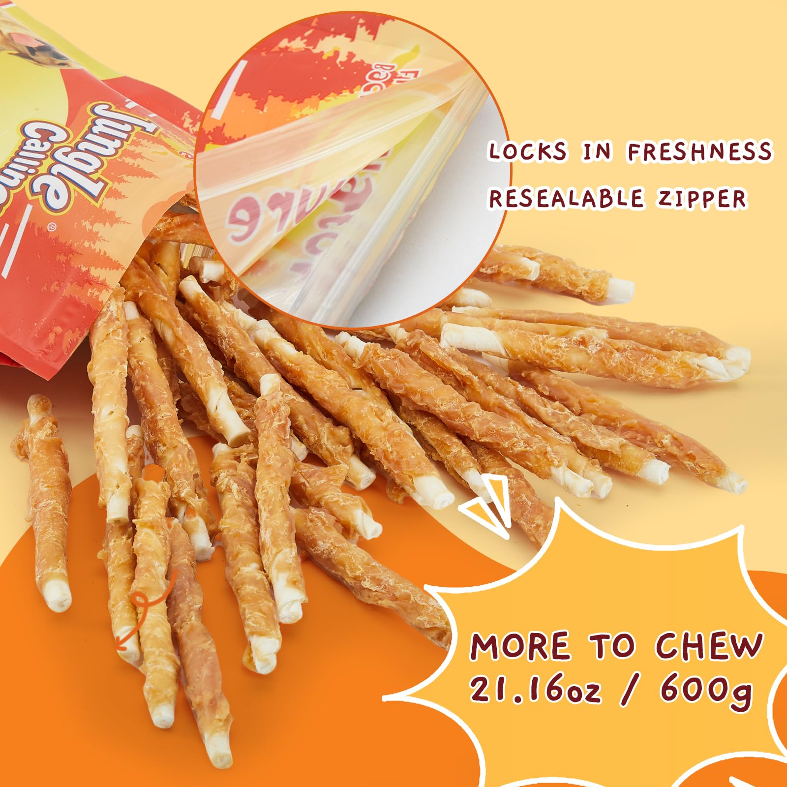 Jungle Calling premium ingredients with fresh chicken