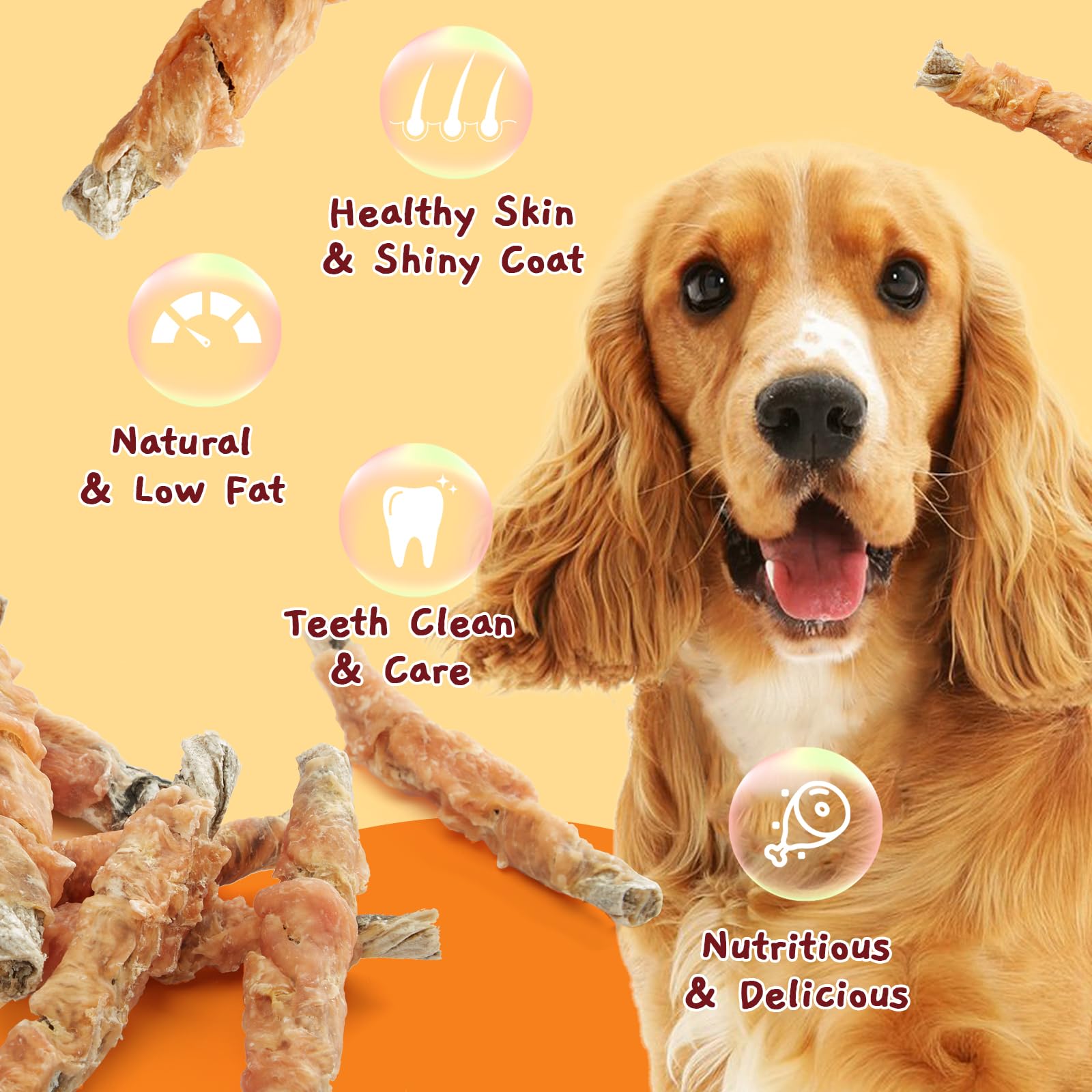 Jungle Calling Protein-Rich Dog Chew close view ideal for training rewards