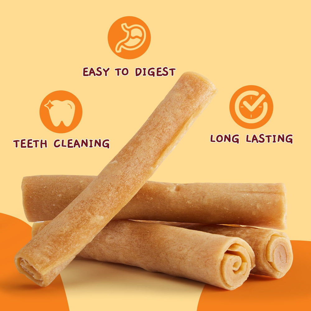 Rawhide-alternative dog chews highlighting simple, wholesome ingredients.