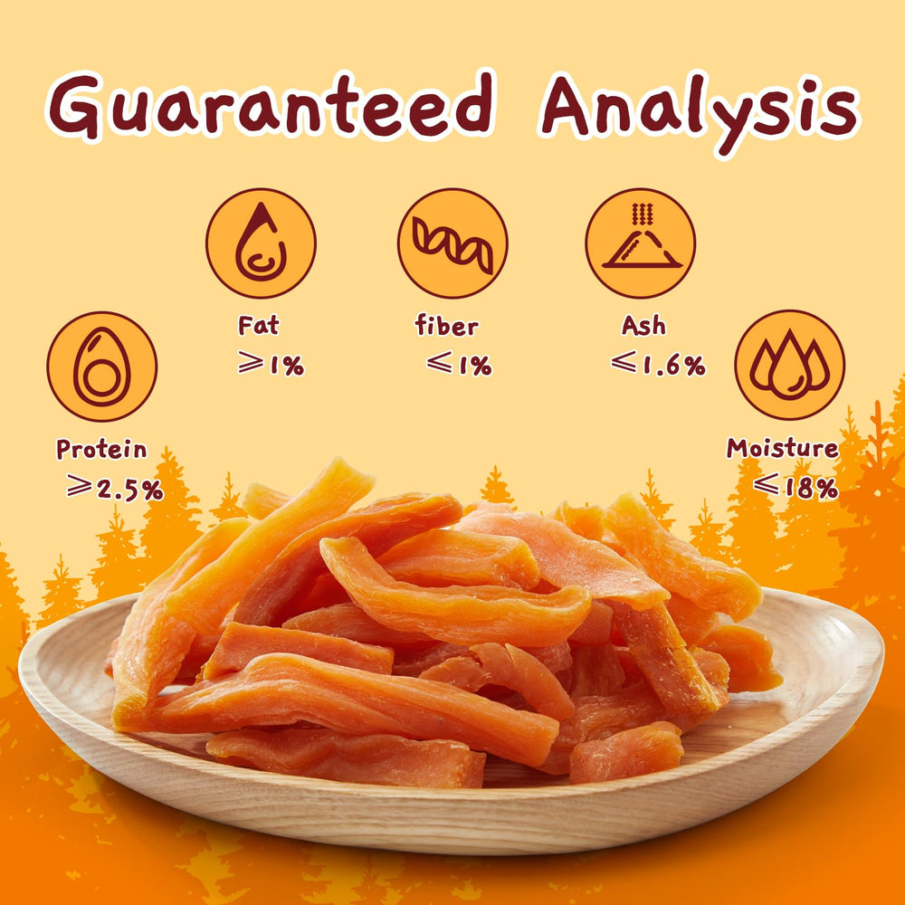 Jungle Calling sweet potato chews offer a rawhide alternative for safer snacking.