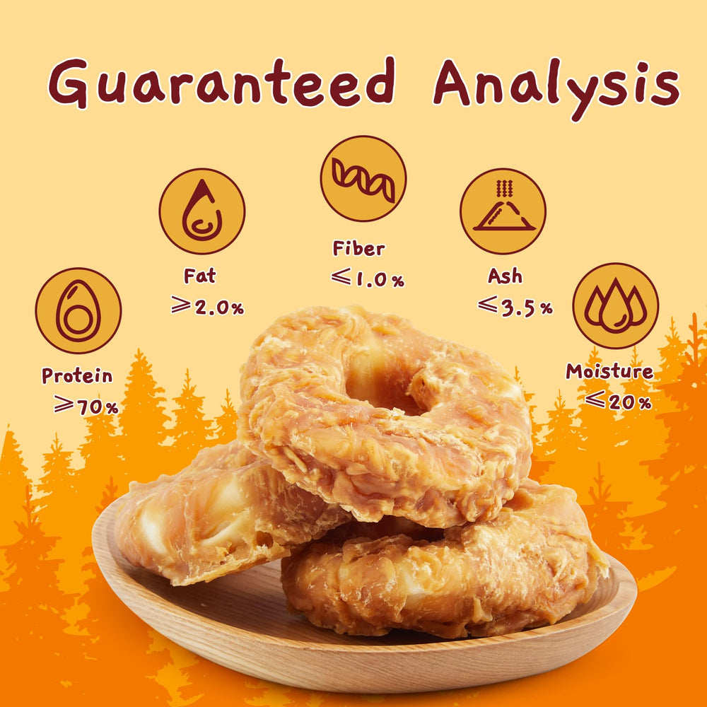 Jungle Calling 4 inch donut chew designed for medium and large dogs