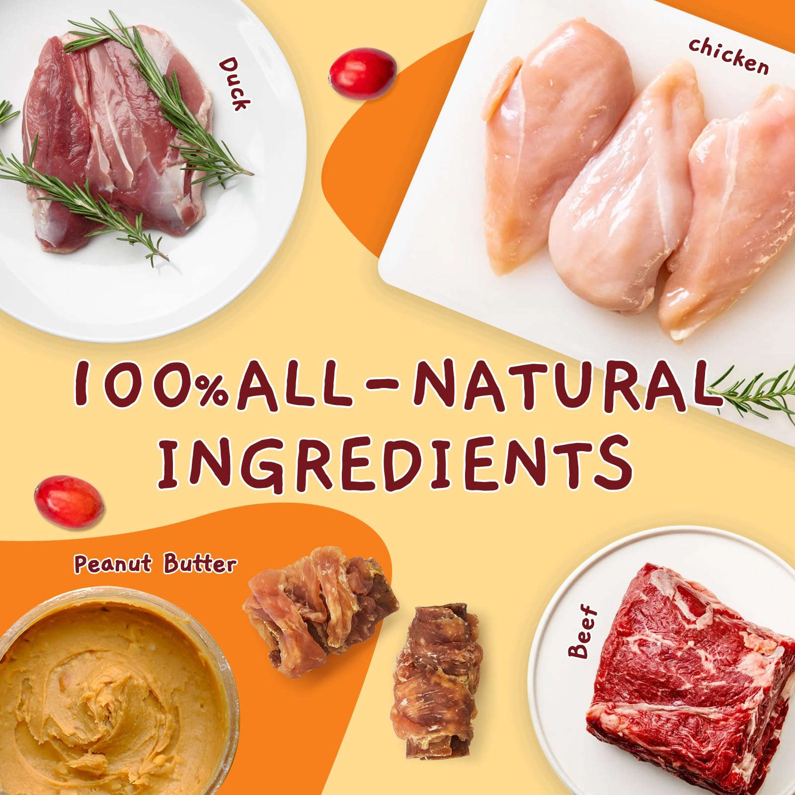 Jungle Calling Cranberries and Fish Oil image highlights added nutrition for coat health