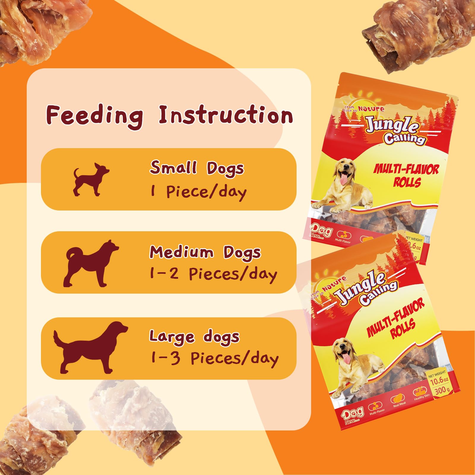 Jungle Calling Nutrition Label closeup communicates ingredients and protein sources