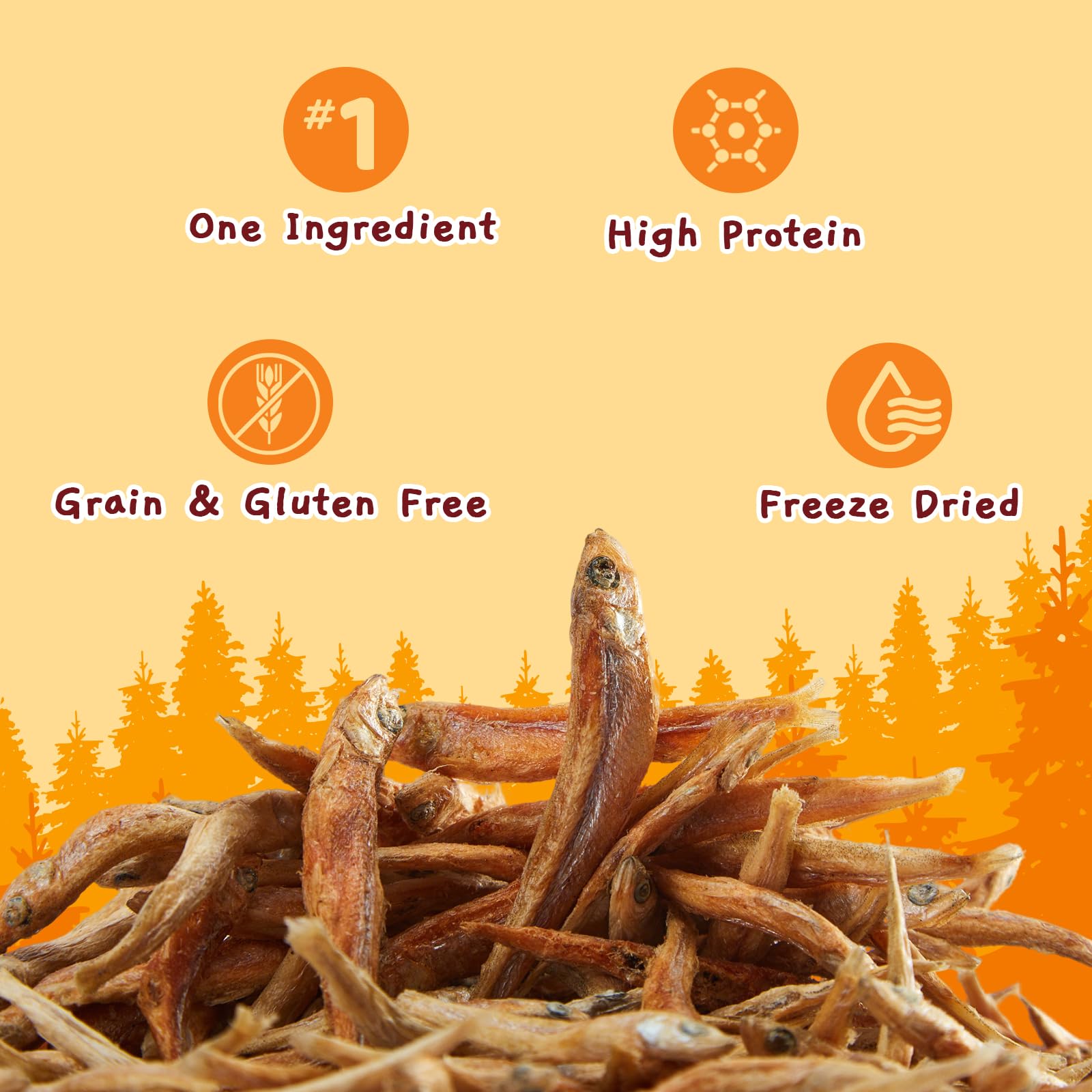 Jungle Calling single-ingredient minnows emphasizes grain-free, easy-to-digest nutrition.