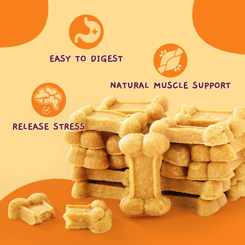 Jungle Calling soft-dog-treat-senior-dog highlighted for tooth-friendly snacking.