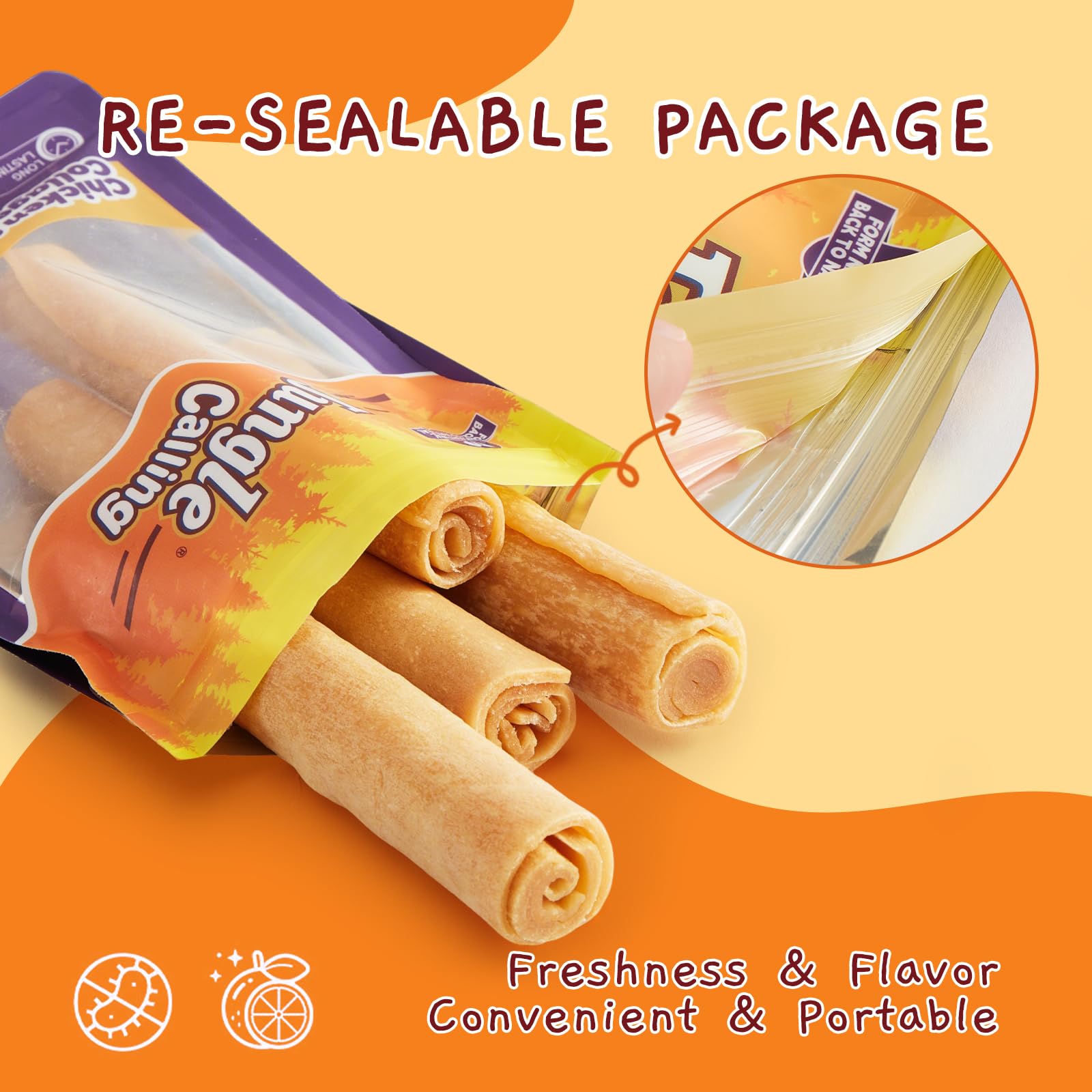 Teeth-cleaning texture promotes fresher breath during chewing sessions.