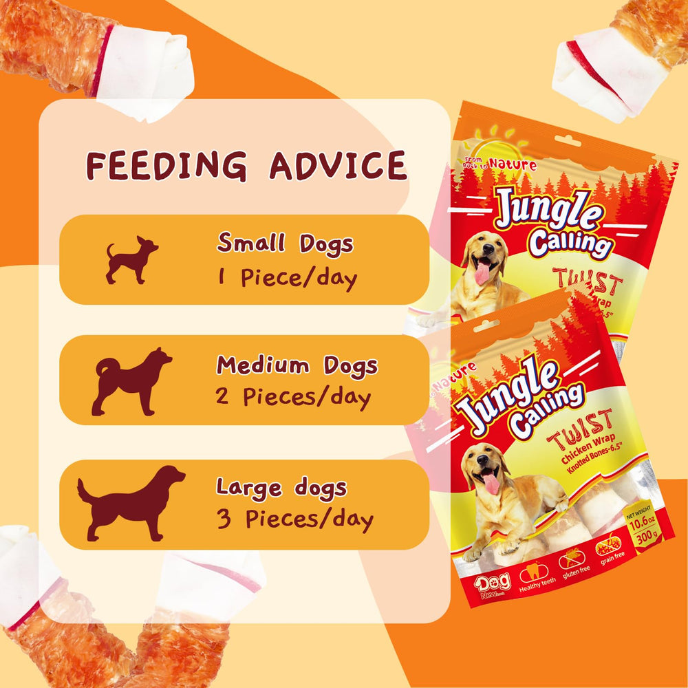 Jungle Calling medium and large dog chew – ideal for training sessions.