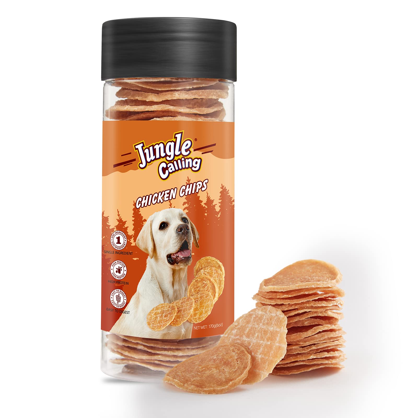 Dog trainer using Jungle Calling chips as a reward during training