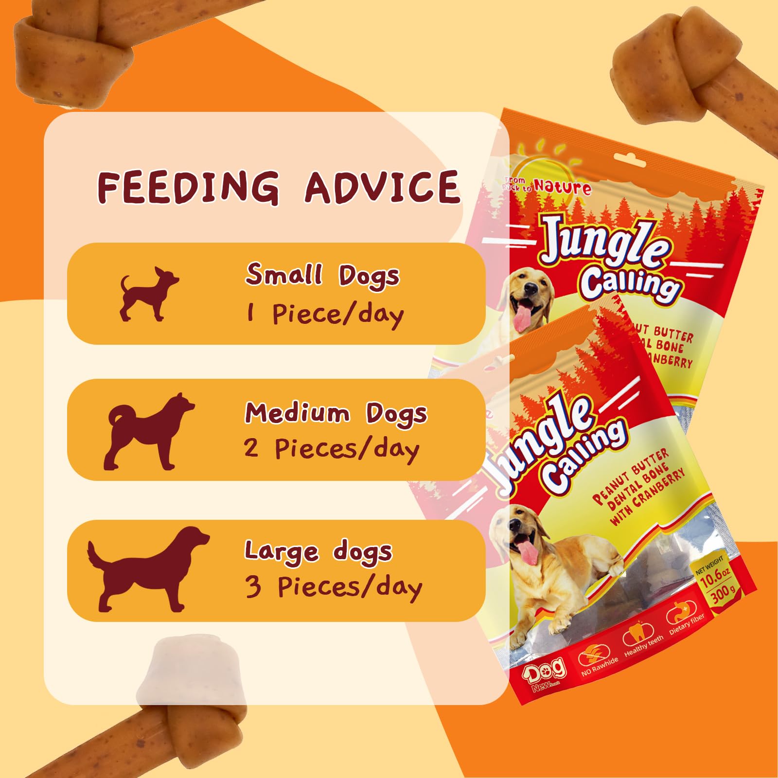 Jungle Calling durable chew designed for bonding during walks or hikes.
