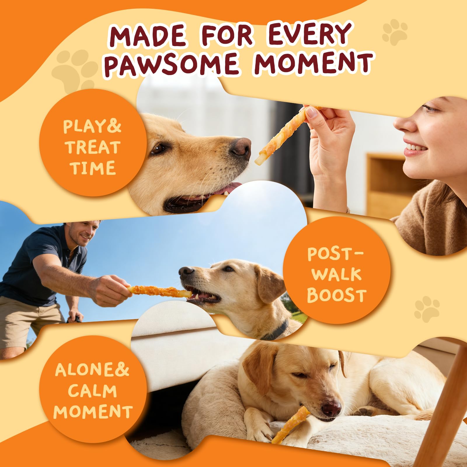 Jungle Calling chews suitable for small to medium dogs with moderate chewers