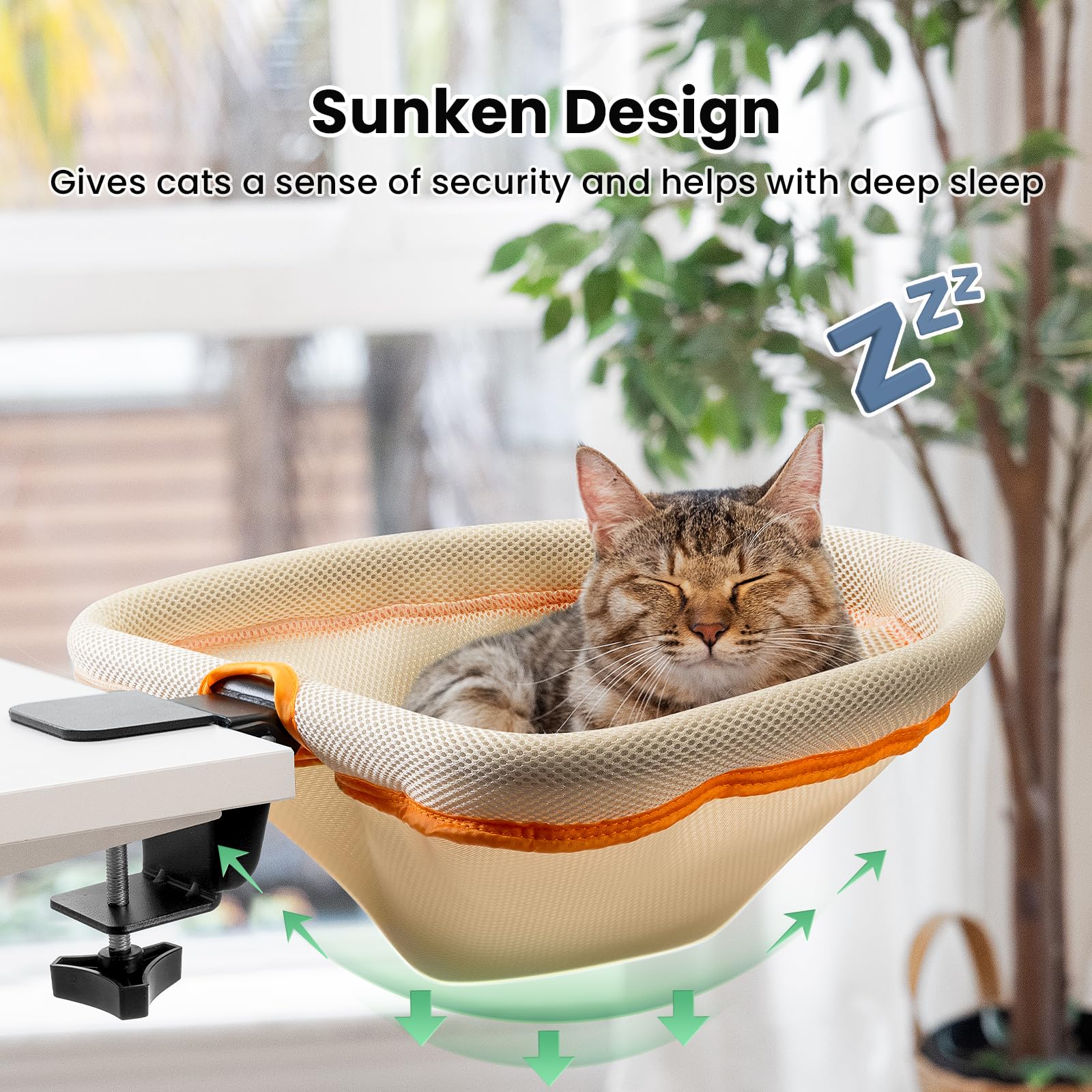 JUNSPOW semi-circular profile fits most desktops while maximizing vertical space.