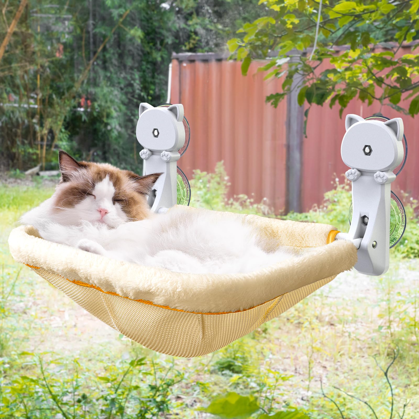 JUNSPOW cat window perch foldable for space-saving setup