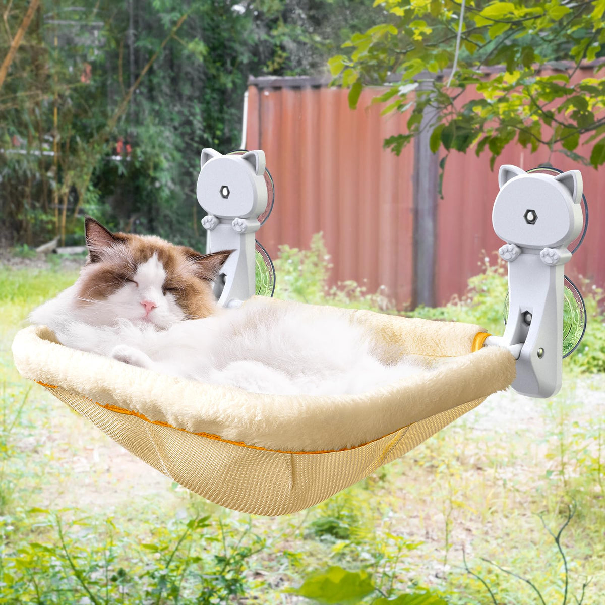 JUNSPOW cat window perch foldable for space-saving setup