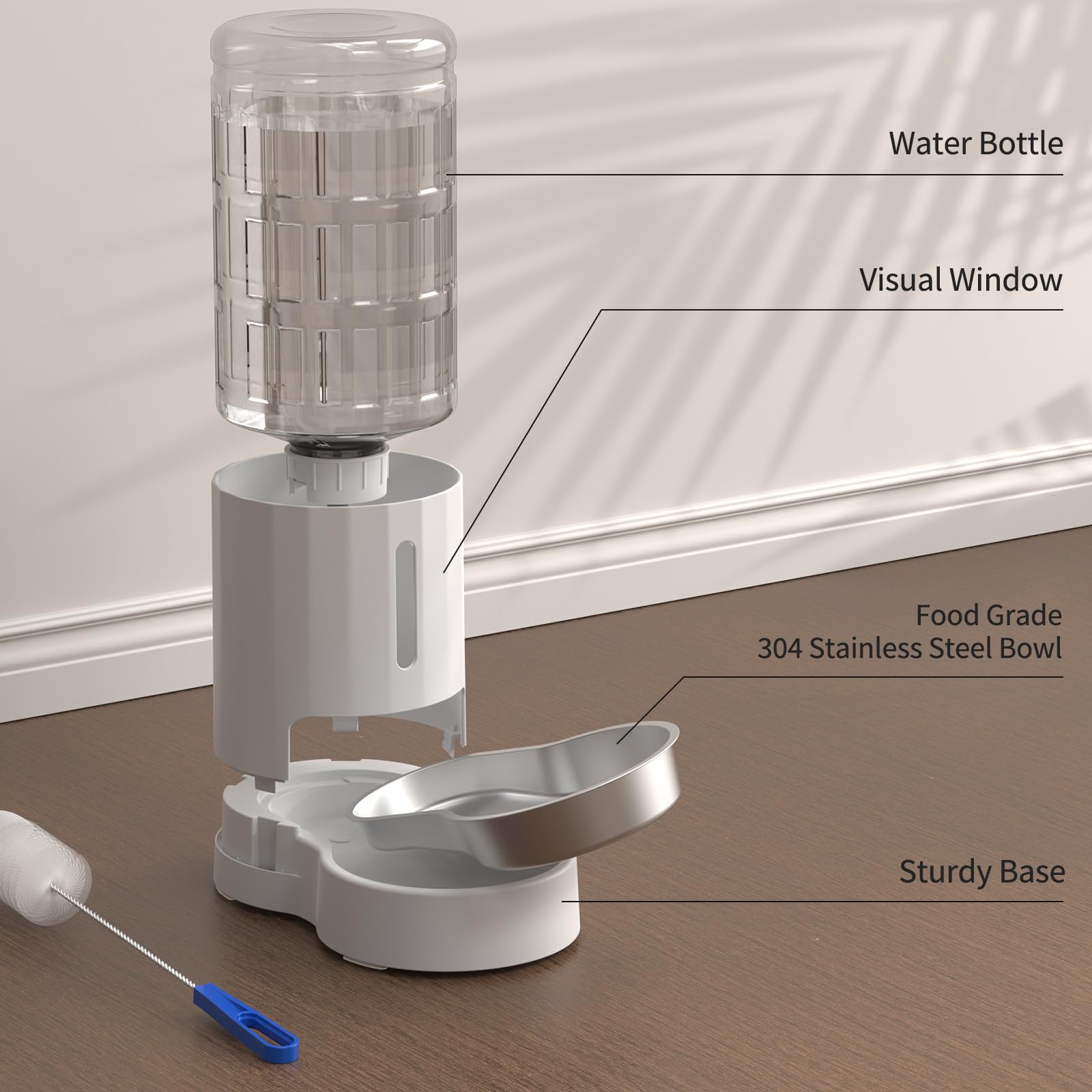JUNSPOW wide-mouth bottle opening simplifies thorough cleaning.