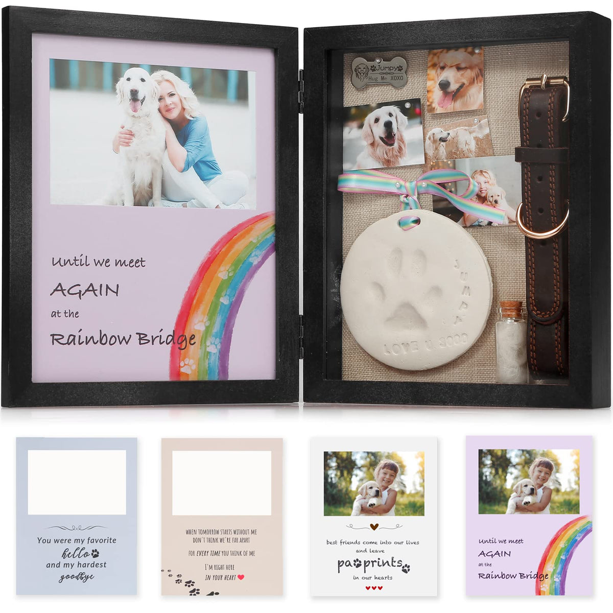 JupDec dog memorial shadow box frame preserves cherished memories.
