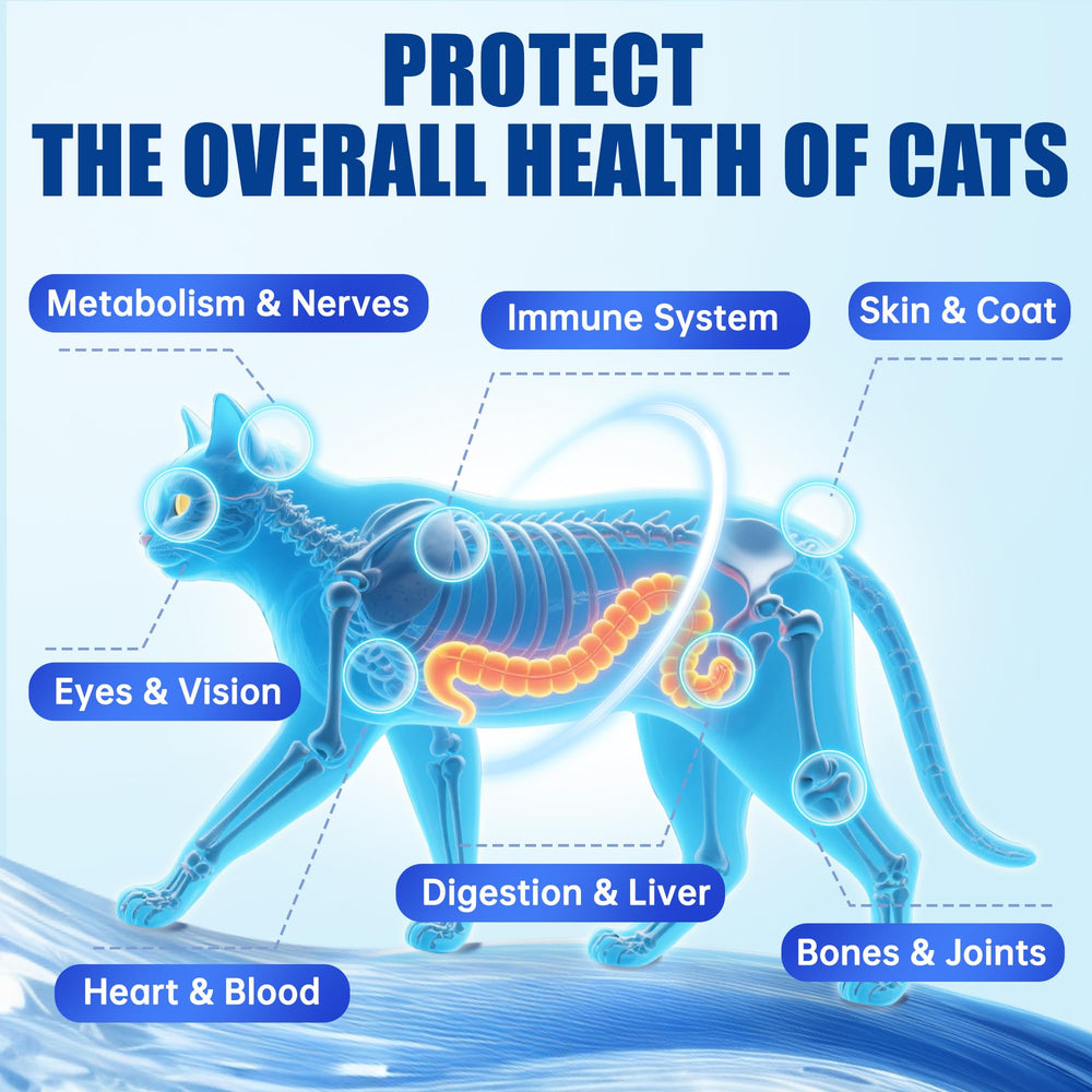 Just Try 23 in 1 taurine cat chews highlighting vision and heart support benefits
