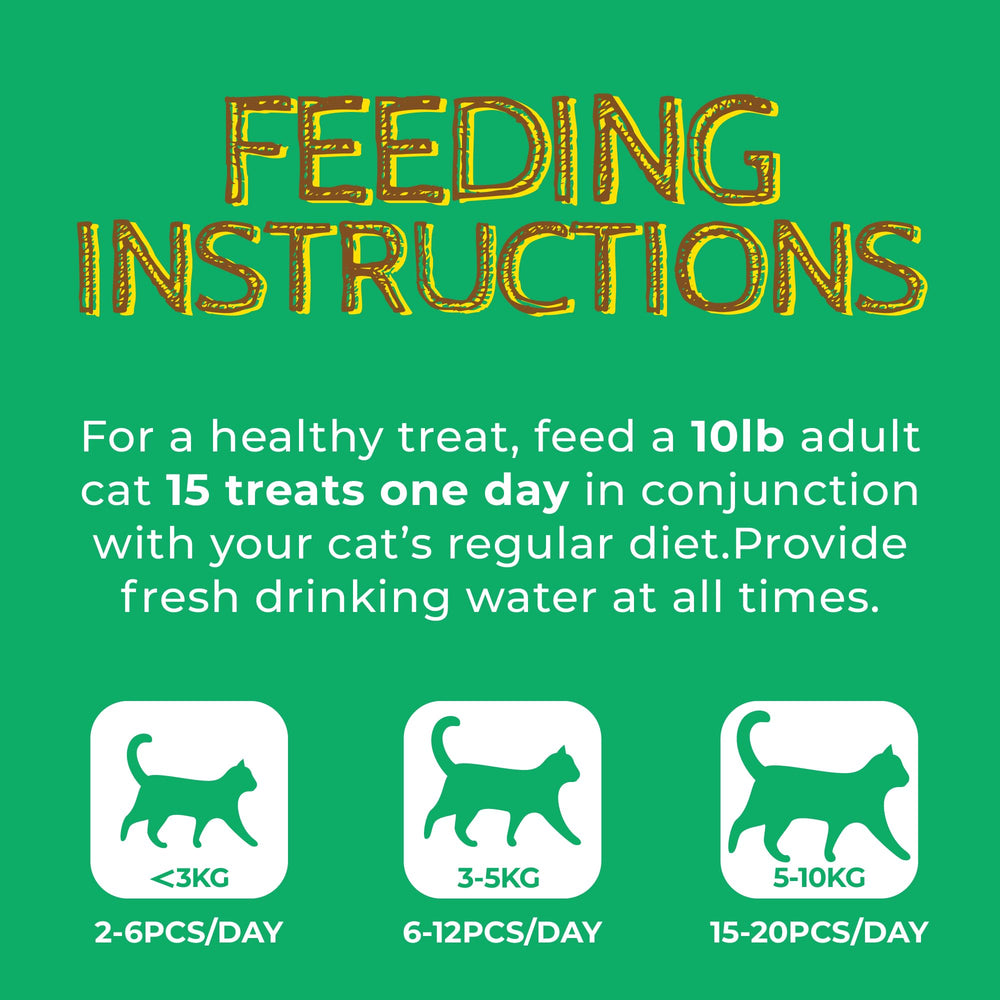 Just Try Cat Treats real salmon and salmon oil highlight natural nutrition.