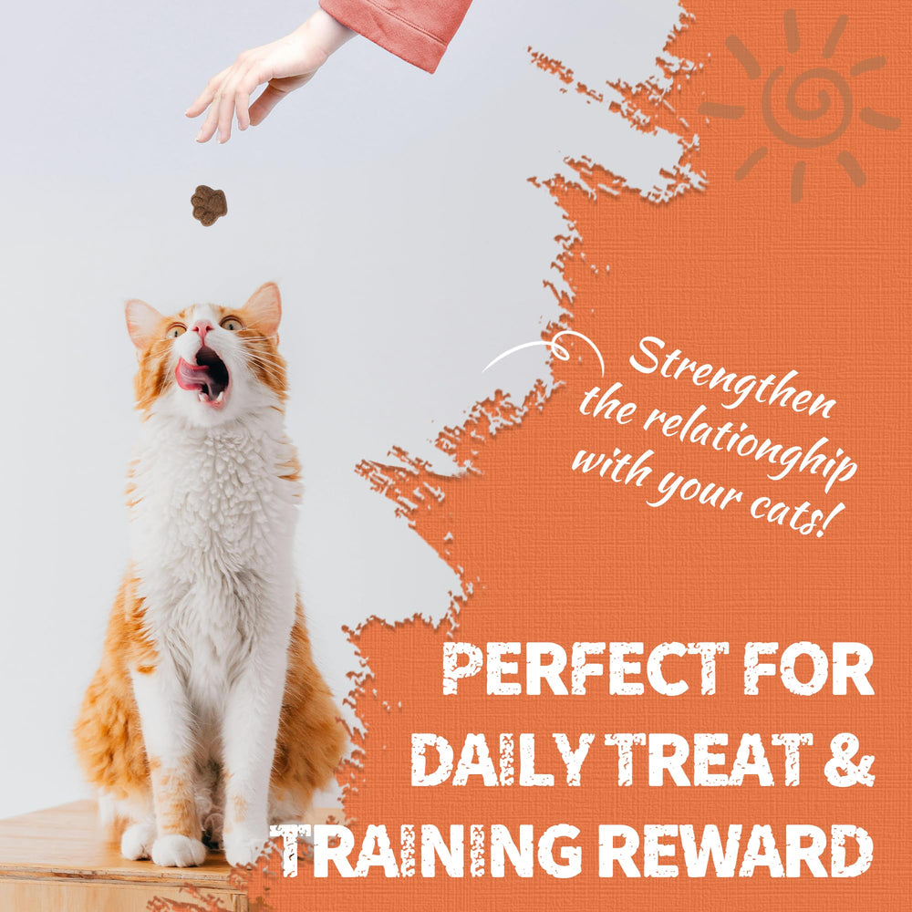 Just Try Hairball Support training treats with dual-textured rewards