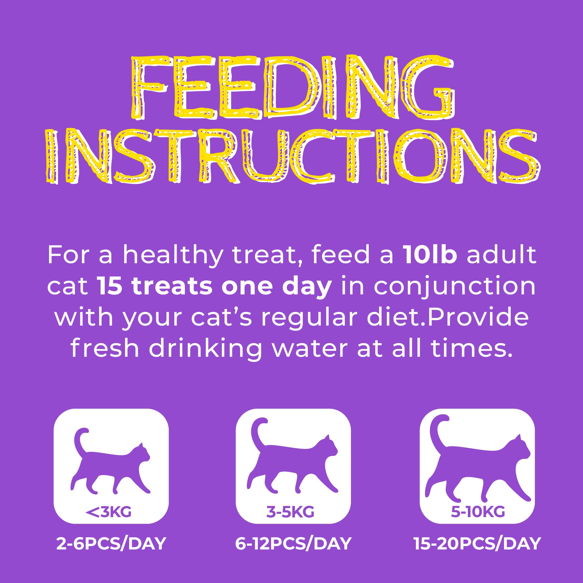 Just Try Lysine Cat Treats crunchy texture for teeth cleaning and fresh breath.