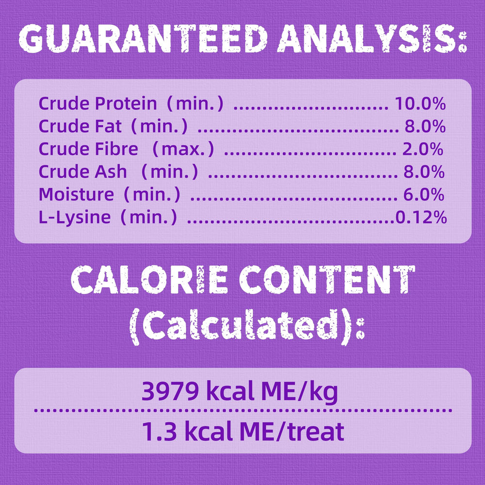 Just Try Lysine Cat Treats packaging keeps paws clean and treats fresh.