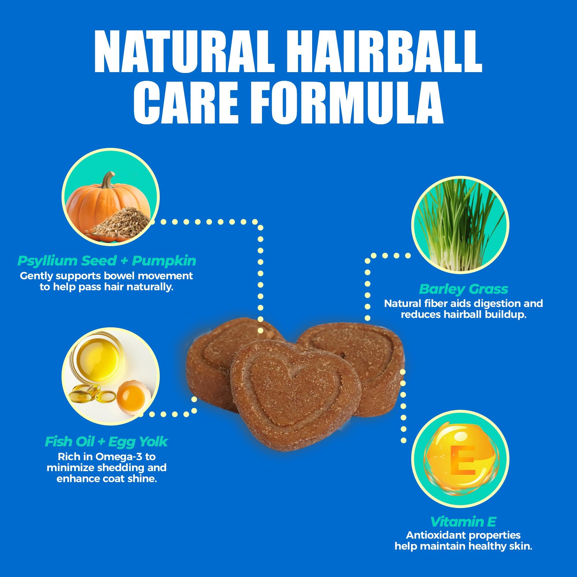 Just Try Omega-3 fish oil helps coat shine and shedding reduction.
