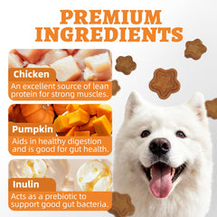 Just Try pumpkin dog treats dental crunch texture for teeth care