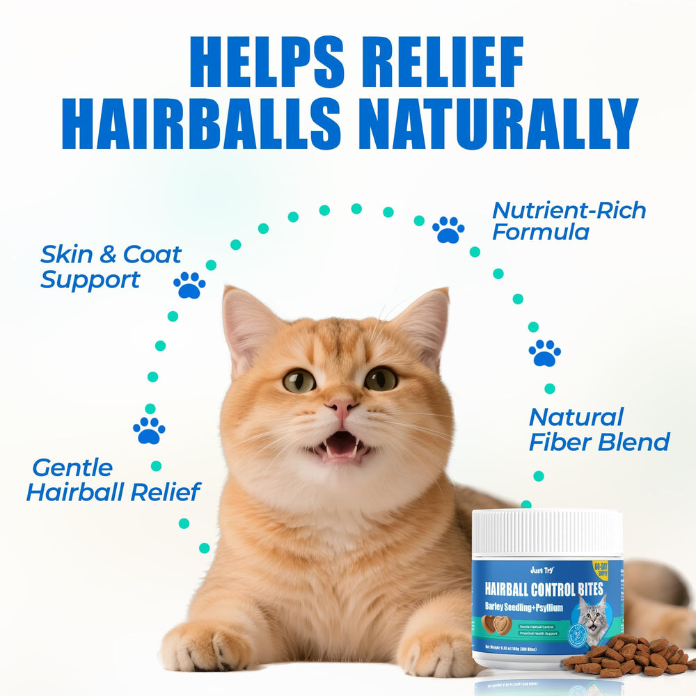 Just Try pumpkin powder and cat grass formula supports healthy digestion.