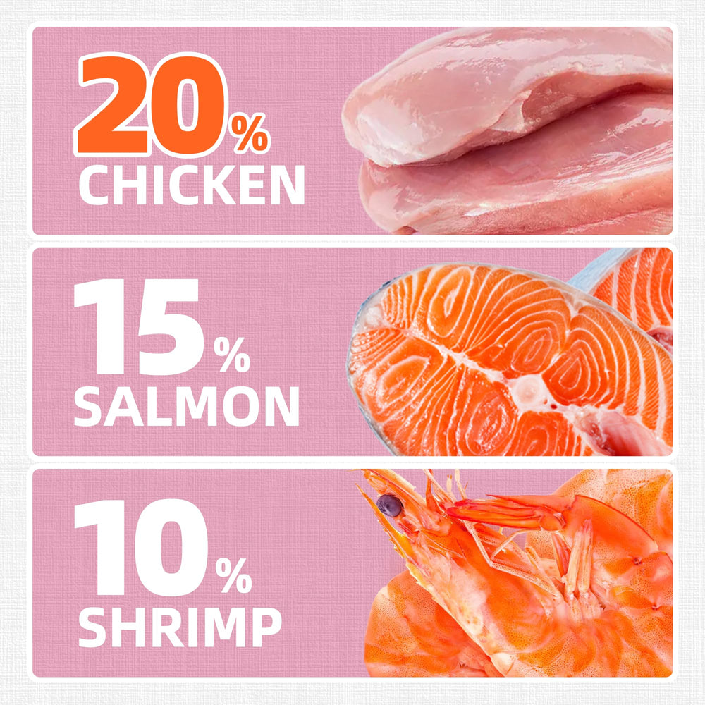 Just Try real shrimp cat treats deliver crunchy bites cats love during training.
