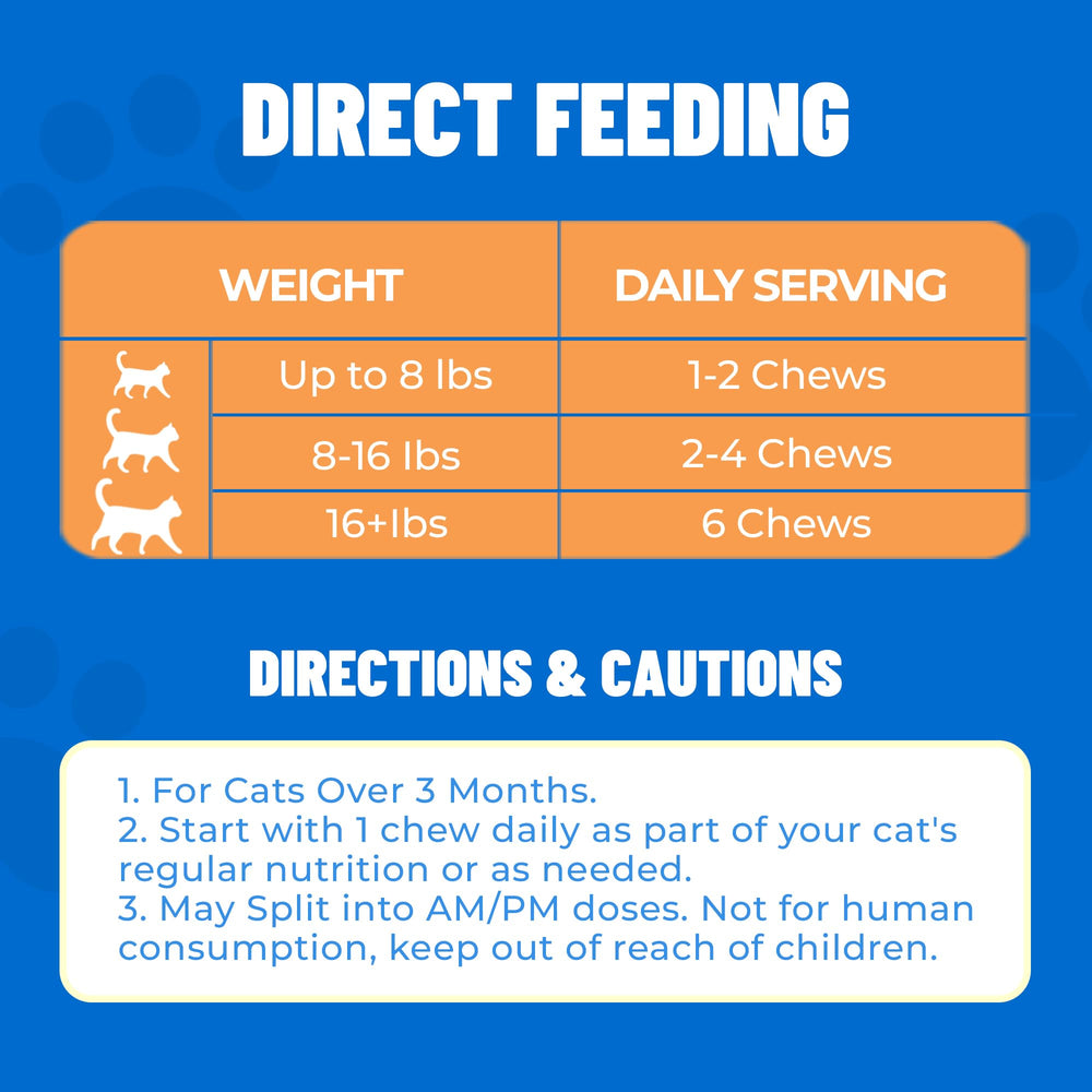 Serving scoop beside cat bowl for easy daily dosing