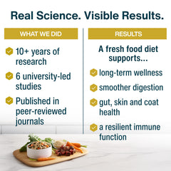 JustFoodForDogs balanced beef meal for complete, appetizing nutrition.