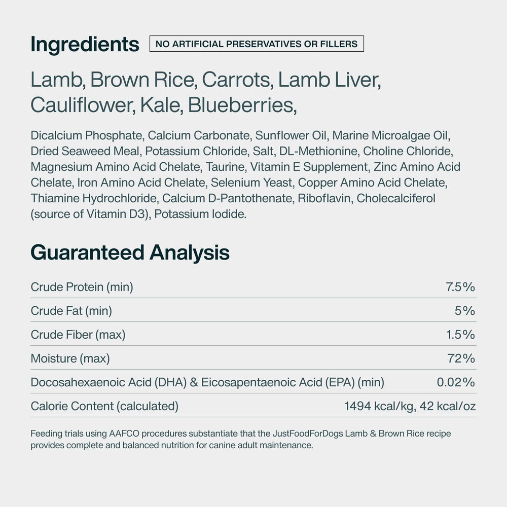 JustFoodForDogs-brand-packaging-frozen: clear packaging shows fresh, quality ingredients