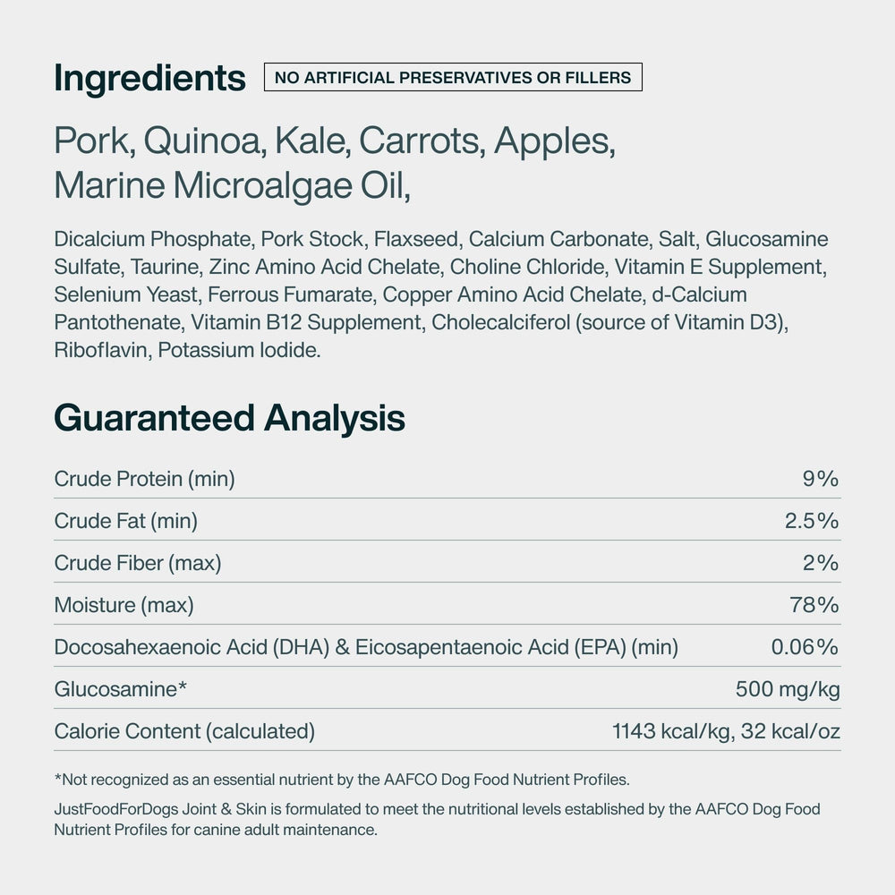 JustFoodForDogs clinical-research-trial logo indicates research-backed approach.