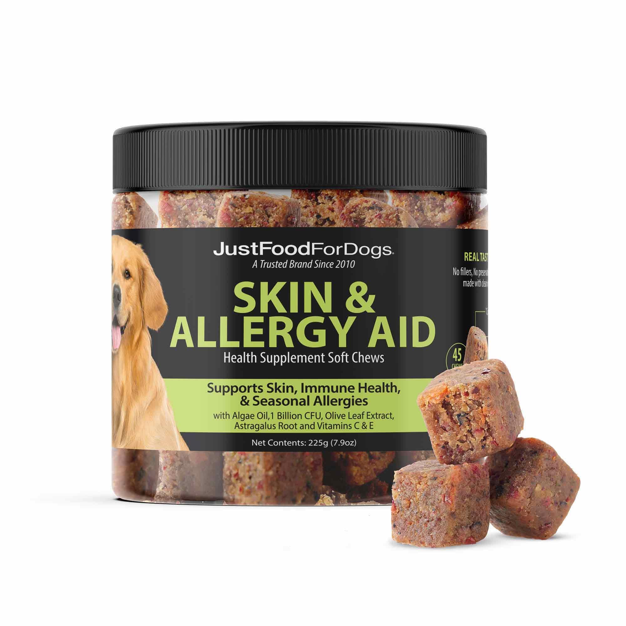 JustFoodForDogs hip joint soft chews bottle promotes joint health and mobility