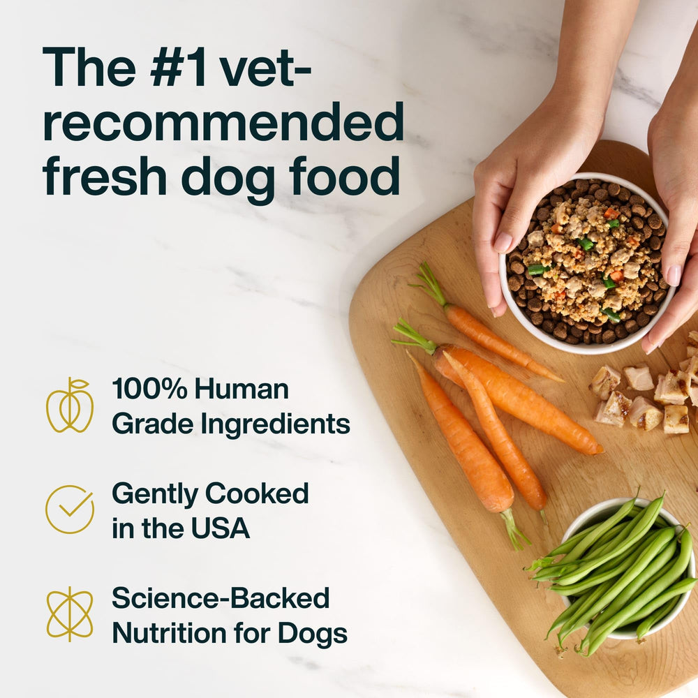 JustFoodForDogs JustFresh Boost sealed pouch 8oz for easy storage.