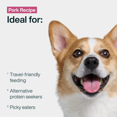 JustFoodForDogs JustFresh turkey wet food serving supports varied nutrition for life stages.