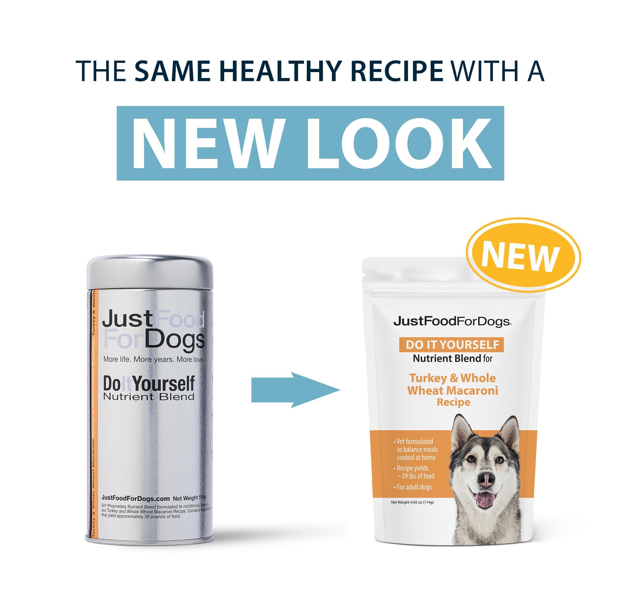 JustFoodForDogs Nutrient Blend cooking guide presents step-by-step instructions for nutritious meals.