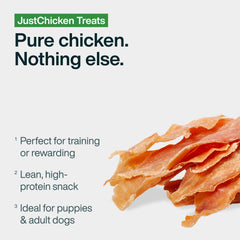 JustFoodForDogs single-ingredient chicken breast: simple allergen-friendly snack with real meat