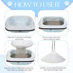Jutom 31x18 inch liner size fits standard cat litter boxes