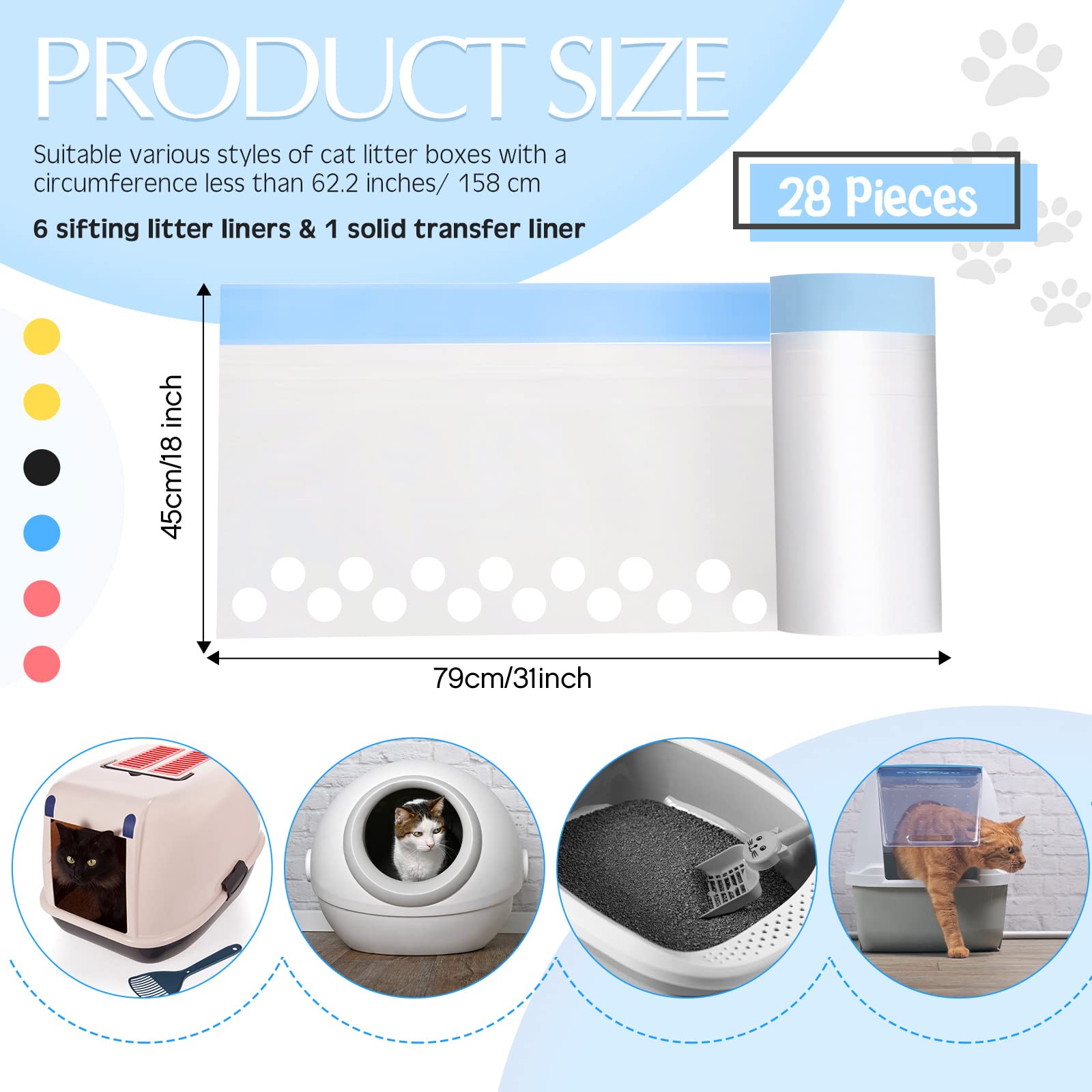 Jutom liner bottom holes illustrate filtration that keeps clean litter separate