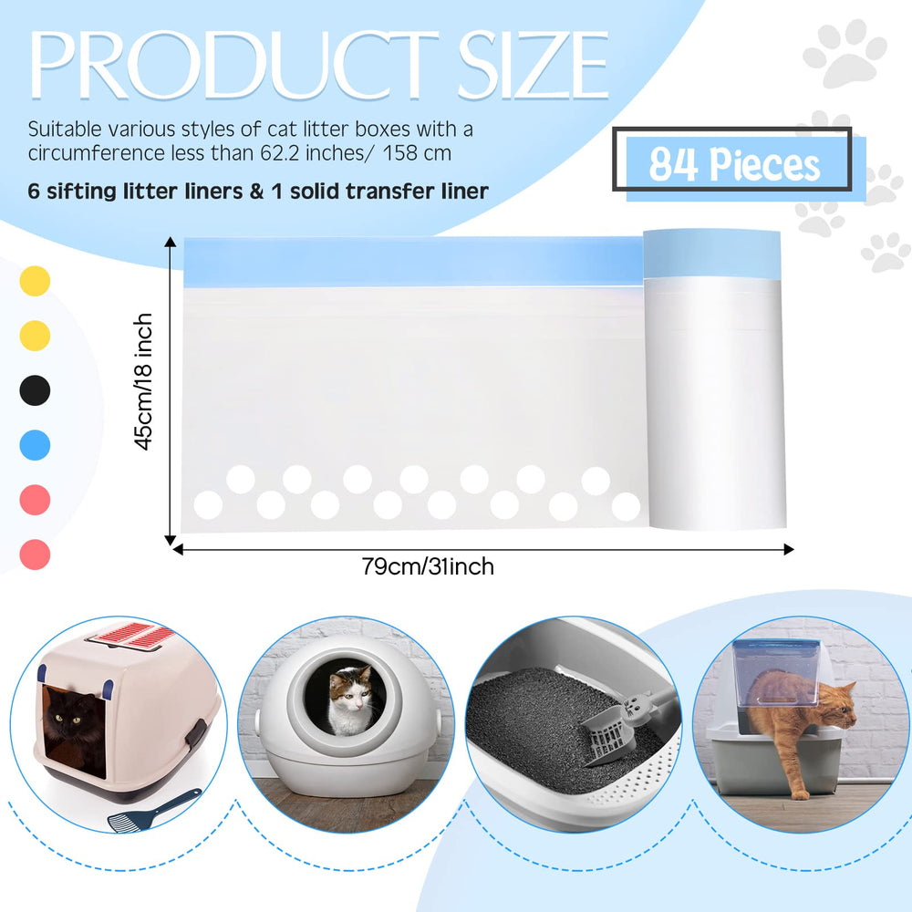 Jutom litter liner holes indicate sifting design for easy separation of waste.